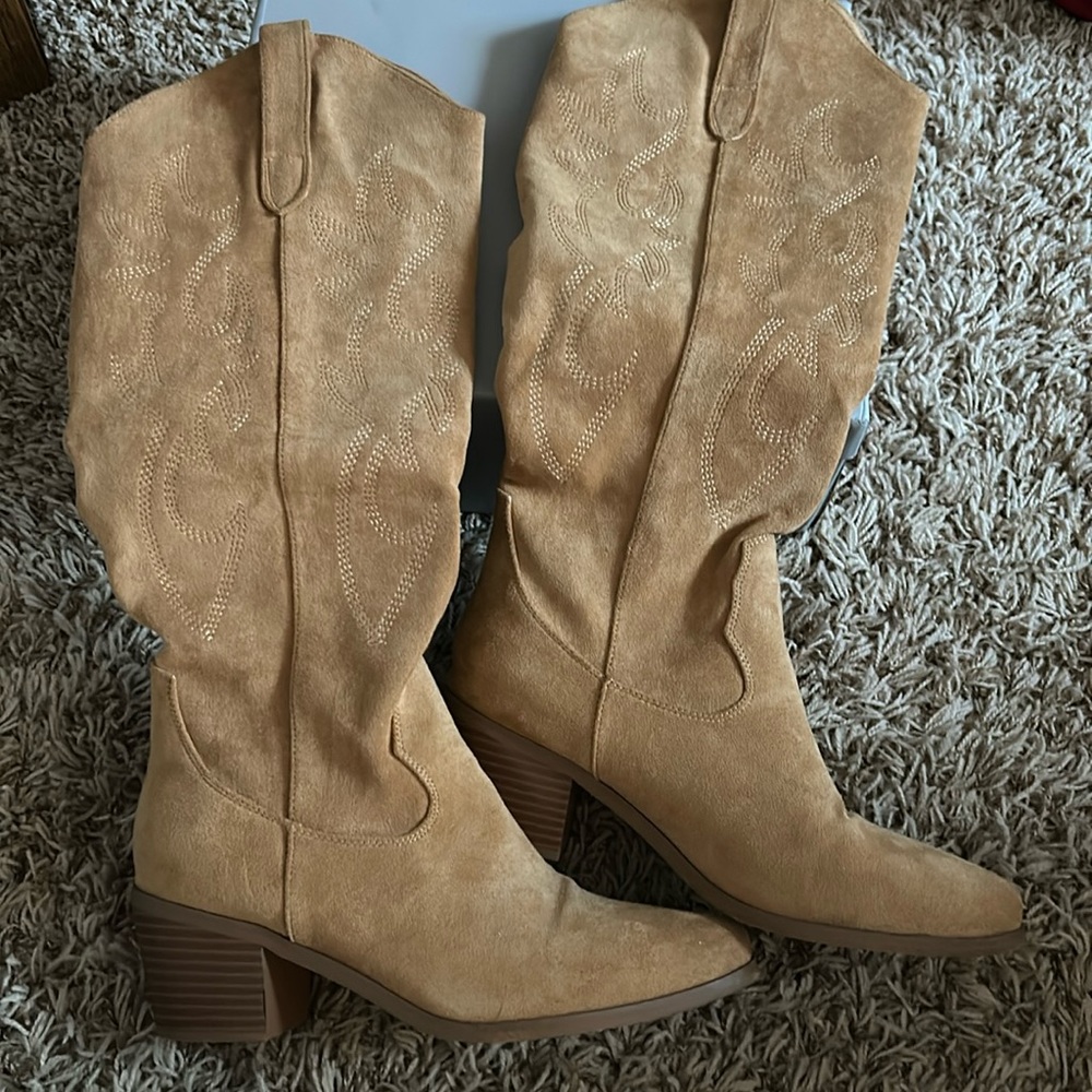 Tan cowboy boots